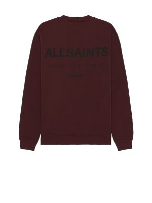 Strick sweatshirt mit rundhalsausschnitt Allsaints weinrot