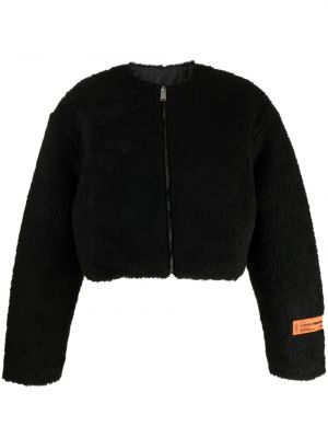 Fleecová bunda na zips Heron Preston čierna