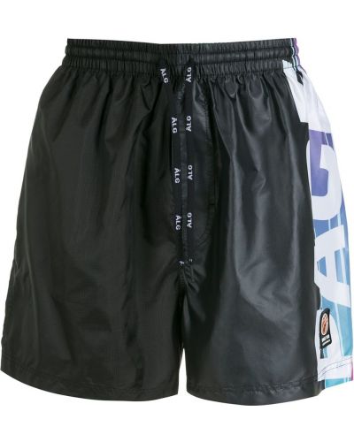 Pantalones cortos deportivos con estampado àlg negro