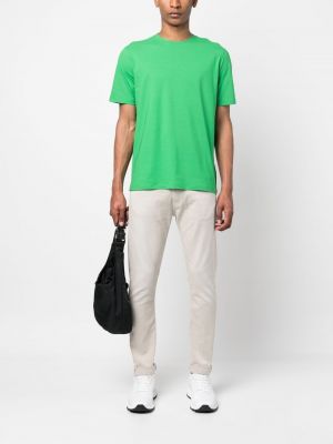 Bavlněné tričko s kulatým výstřihem Herno zelené