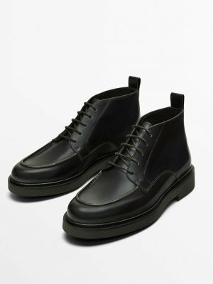 Ботинки на шнуровке Massimo Dutti коричневые