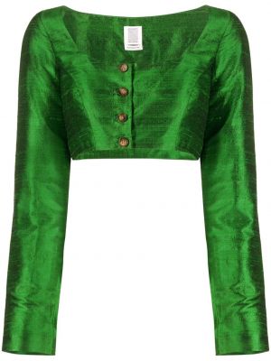 Jedwabna bluzka Rosie Assoulin zielona