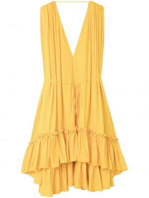 Αμάνικη κοκτέιλ φόρεμα Az Factory κίτρινο