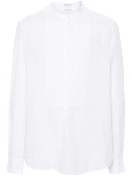 Lněná košile Massimo Alba bílá