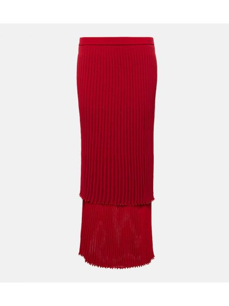 Gonna lunga in jersey Altuzarra rosso