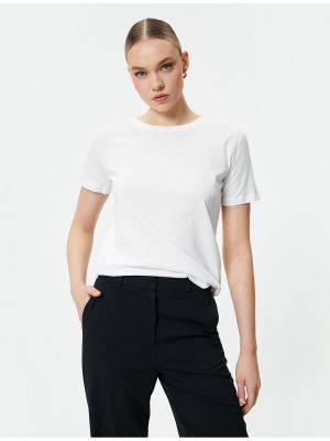 Bavlnené tričko s potlačou s krátkymi rukávmi Koton