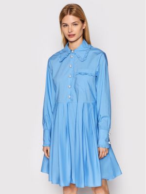 Relaxed рокля тип риза Custommade синьо