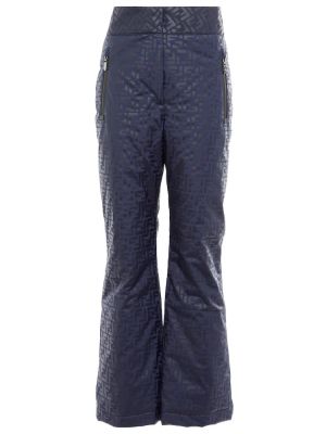 Kalhoty s vysokým pasem Fendi modré