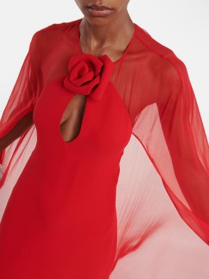 Rochie lunga de mătase Valentino roșu
