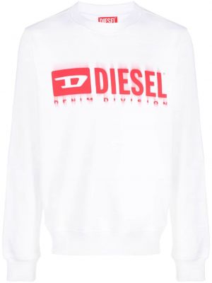 Sweatshirt aus baumwoll mit print Diesel weiß