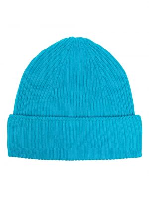 Merinowolle mütze Roberto Collina blau