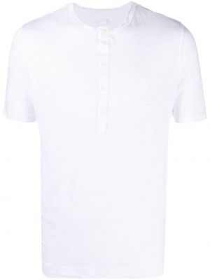 T-shirt en lin col rond 120% Lino blanc