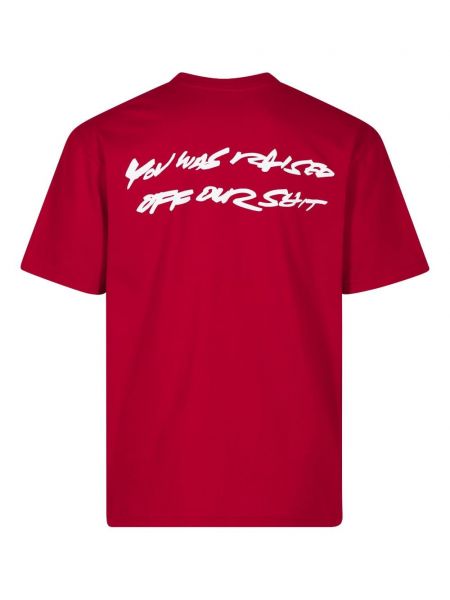 Raštuotas marškinėliai Supreme raudona