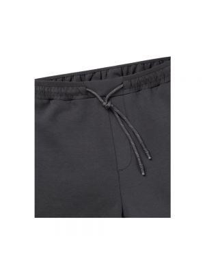 Pantalones de chándal de algodón a rayas Hugo Boss negro