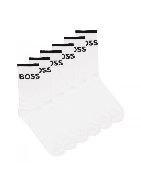 Pruhované ponožky Hugo Boss biela