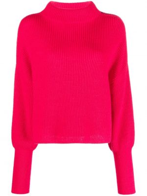 Vlnený sveter z alpaky Closed ružová
