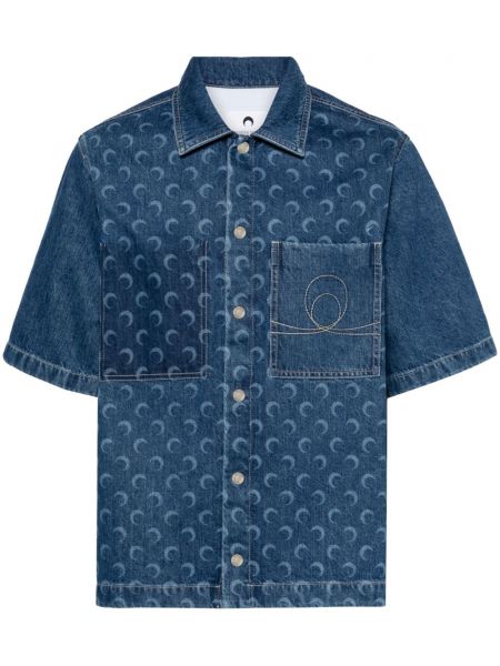Traper košulja s printom Marine Serre plava