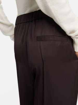 Plisované kalhoty relaxed fit Jil Sander hnědé