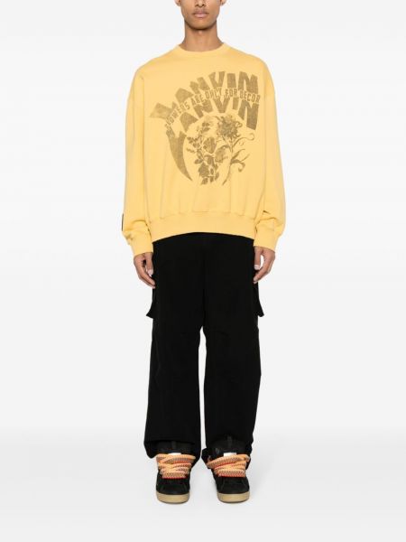 Sweatshirt aus baumwoll mit print Lanvin gelb