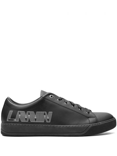 Baskılı deri sneaker Lanvin siyah