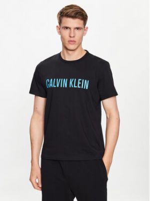 Priliehavé tričko s nápisom s nápisom Calvin Klein Underwear čierna