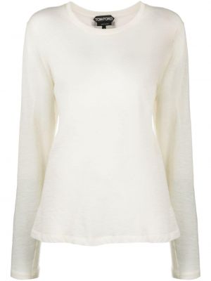 Průsvitný kašmírový svetr Tom Ford bílý