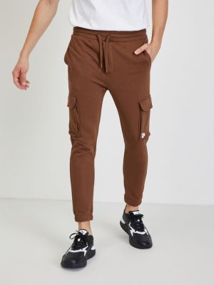 Spodnie sportowe z kieszeniami Tom Tailor Denim brązowe