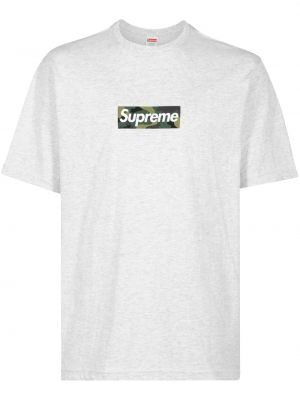 Szara koszulka bawełniana Supreme