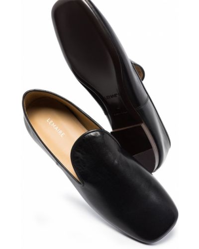 Loafers z kwadratowym noskiem Lemaire czarne