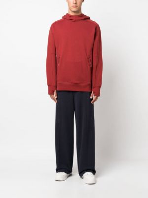 Medvilninis džemperis su gobtuvu C.p. Company raudona