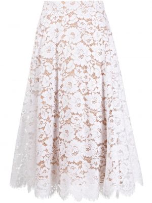 Midi φούστα με δαντέλα Michael Kors Collection λευκό