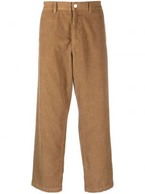Béžové manšestrové rovné kalhoty Ranra