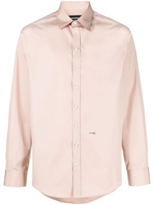 Raštuota medvilninė marškiniai Dsquared2 rožinė