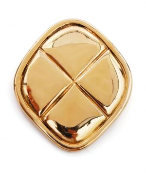 Stepēta broša Chanel Pre-owned zelts