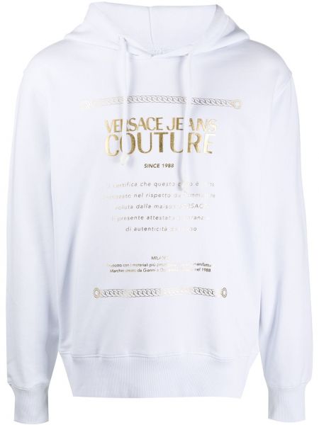 Sudadera con capucha Versace Jeans Couture blanco