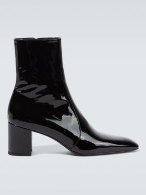 Lakuotos iš natūralios odos auliniai batai Saint Laurent juoda