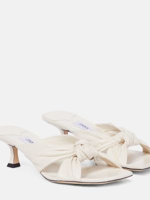 Sandalias de cuero Jimmy Choo blanco