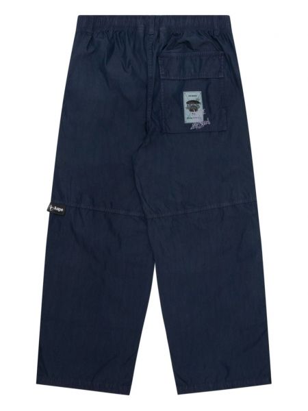 Cargo kalhoty s výšivkou Aape By *a Bathing Ape® modré