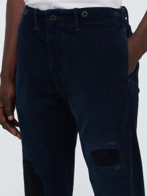 Chino панталони от рипсено кадифе с протрити краища Rrl синьо