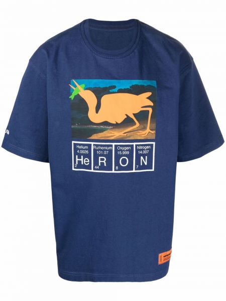 Camiseta con estampado Heron Preston azul