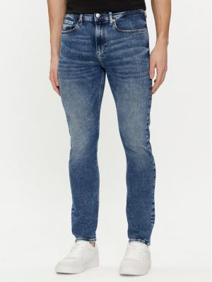 Дънки skinny fit Calvin Klein Jeans синьо