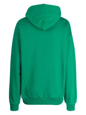 Kokvilnas kapučdžemperis ar apdruku Chocoolate zaļš
