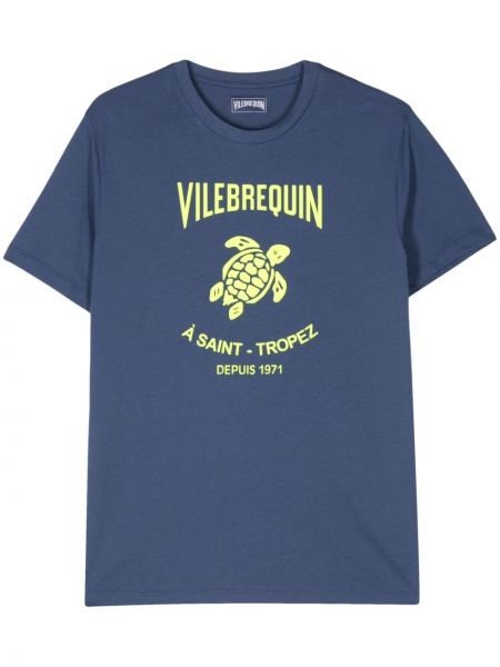 Medvilninis marškinėliai Vilebrequin mėlyna