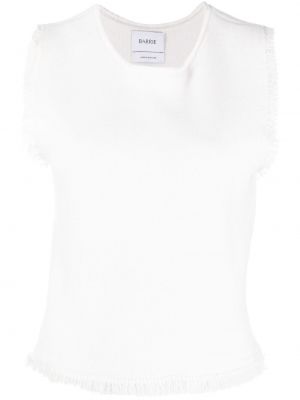 Top con frange Barrie bianco