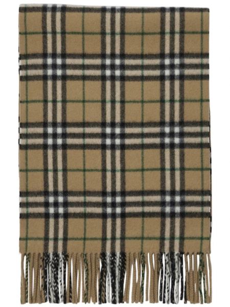 Kontrol kaşmir saçak şal Burberry bej