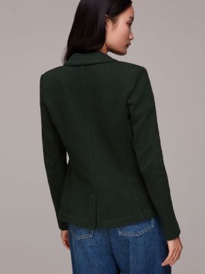 Приталенный пиджак из джерси Whistles зеленый