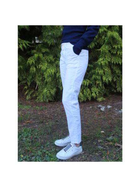 Spodnie z wysoką talią slim fit Islow białe