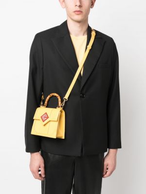 Leder shopper handtasche Casablanca gelb