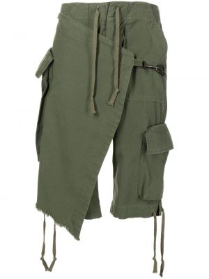 Bavlněné šortky cargo Greg Lauren zelené