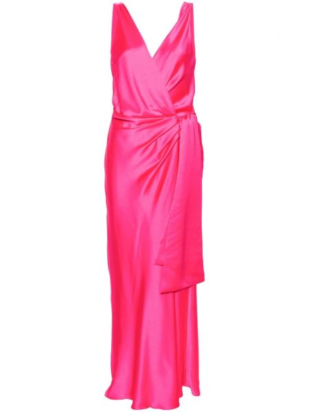 Saténové večerní šaty Pinko růžové